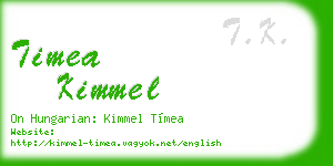 timea kimmel business card